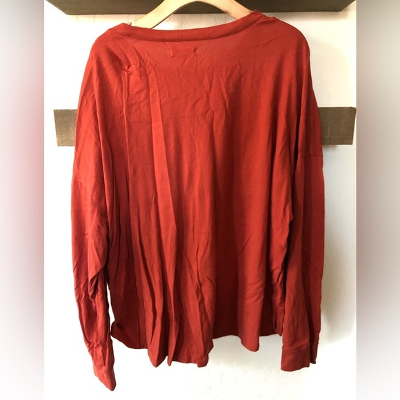 Madewell|Plus size burnt orange/rust color lightweight Crewneck sweater top•2X - Picture 5 of 11